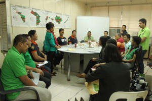 DSWD MiMaRoPa Disaster Management Team Leaders meet with Officers of the Bureau of Fire Protection to tackle the structural requirements and staff's preparedness when "The Big One" occurs.