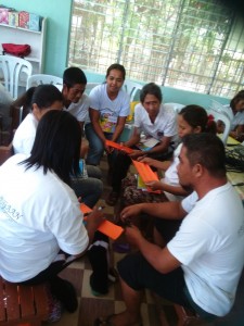 Partner-beneficiaries share their concept of gender equality and empowerment on each other,.